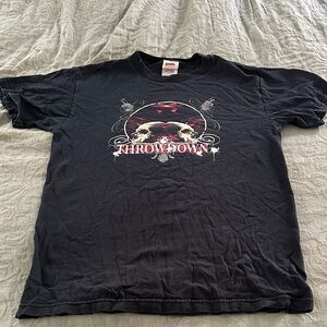 Vintage Black throw down band tee shirt size small